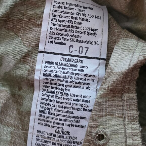 NWT US ARMY (MED) Regular Trouser Combat OCP Pants Men - Picture 7 of 7